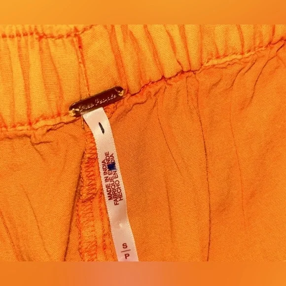 NWOT Free People S To the Sky Parachute 🪂 Pants in Tangerine Orange New $78 - Picture 5 of 8